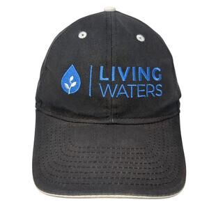 Living Waters Strapback Baseball Cap Black One Size Adjustable Embroidered Hit